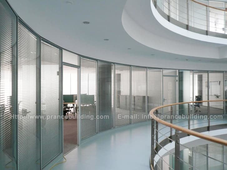 Soundproof artistic Hotel corridor Glass Partition